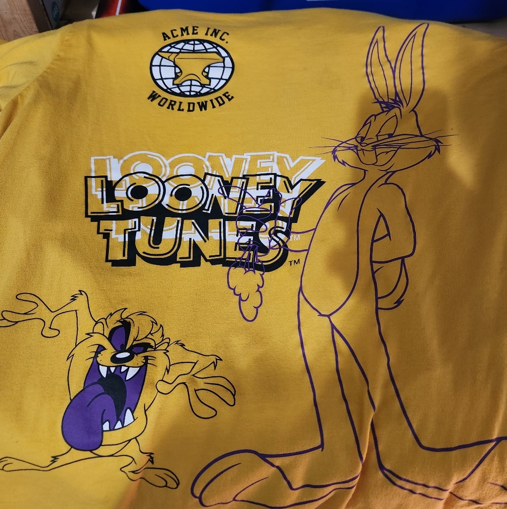 Vintage Looney Tunes Yellow Graphic T-Shirt Size 3XL